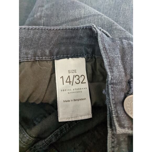 Social Standard by Sanctuary‎ Jeans 14 Nighthawk Slim Straight High Rise Cropped - Picture 6 of 14